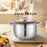 Stainless Steel Stockpot Dual Handle Kitchen Cooking Pot for Eggs Sauce Meat 23.5cm