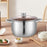 Stainless Steel Stockpot Dual Handle Kitchen Cooking Pot for Eggs Sauce Meat 23.5cm