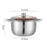 Stainless Steel Stockpot Dual Handle Kitchen Cooking Pot for Eggs Sauce Meat 25.5cm