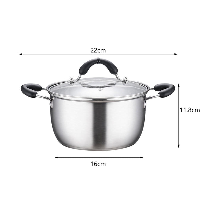 Stainless Steel Stockpot with Cover Soup Pot Nonstick Soup Pasta Canning Pot Large