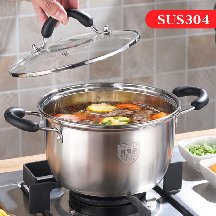 Stainless Steel Stockpot with Cover Soup Pot Nonstick Soup Pasta Canning Pot Large