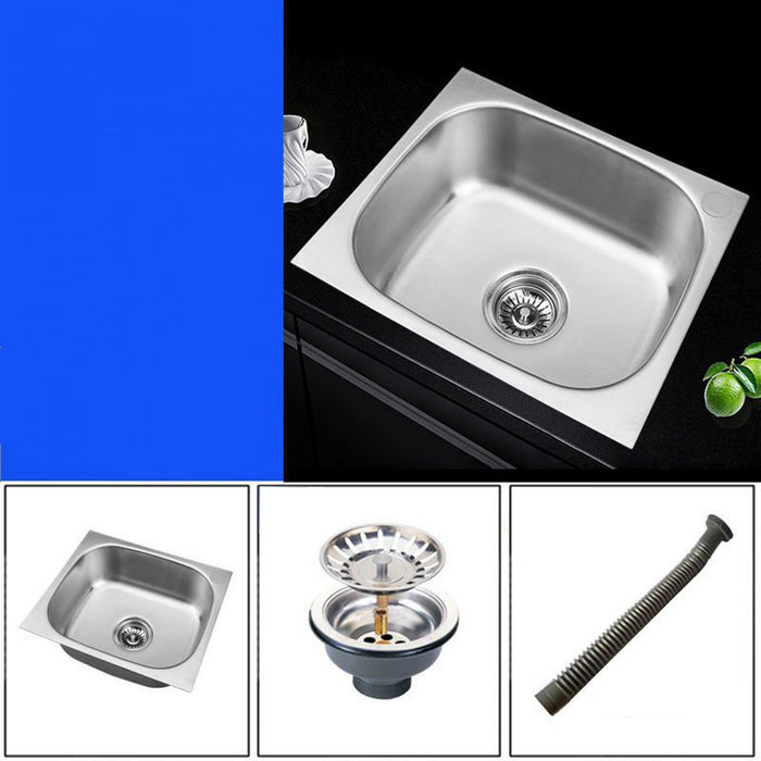 Undermount Single Bowl Kitchen Restaurant Hotel Bar Easily Drain Workstation 38x33cm