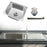 Undermount Single Bowl Kitchen Restaurant Hotel Bar Easily Drain Workstation 38x33cm