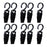 10Pcs Swivel Laundry Clips Portable Travel Clothes Pins for Pants Socks Hats Black