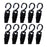 10Pcs Swivel Laundry Clips Portable Travel Clothes Pins for Pants Socks Hats Black