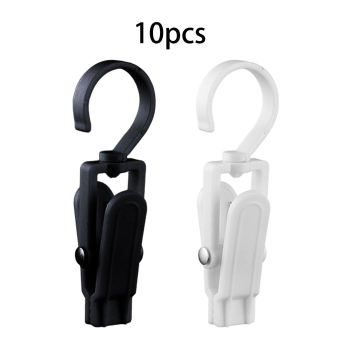 10Pcs Swivel Laundry Clips Portable Travel Clothes Pins for Pants Socks Hats Black