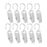 10Pcs Swivel Laundry Clips Portable Travel Clothes Pins for Pants Socks Hats White