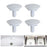 4 Pieces Kitchen Sink Tap Hole Cover Blanking Plug for Hotel Kitchen Bathtub White