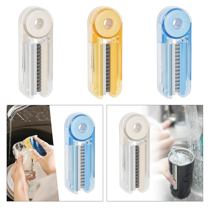 Tiny Bottle Cup Lid Brush Crevice Cleaning Brush for Water Bottles Cups Mugs White