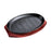 Steak Fry Plate Nonstick Oval Shape Teppanyaki Grill Pan for Kitchen Cooking 12inch