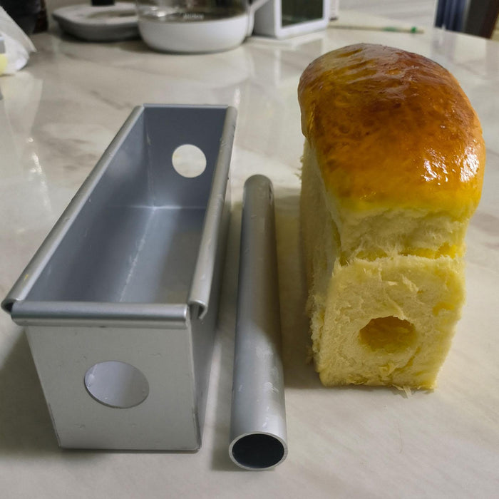 Toast Loaf Pan with Hollow Aluminum Alloy Baking Bread Pan Cake Pan Loaf Pan 100g dough ROUND