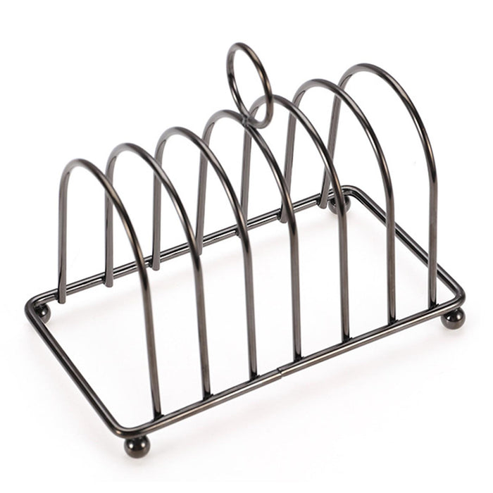 Toast Rack Holder Portable Countertop Decoration Bread Stand Bread Loaf Stand Black