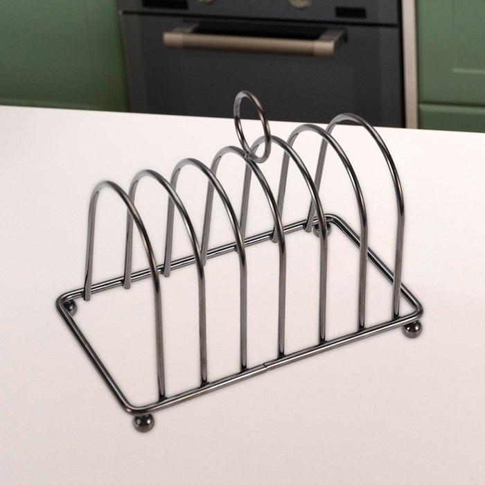 Toast Rack Holder Portable Countertop Decoration Bread Stand Bread Loaf Stand Black