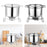 Stock Pot Round with Lid Hotpot Pot for Party Restaurant Pasta, Noodles, Egg without Handle