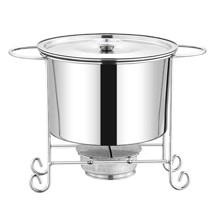 Stock Pot Round with Lid Hotpot Pot for Party Restaurant Pasta, Noodles, Egg without Handle