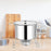 Stock Pot Round with Lid Hotpot Pot for Party Restaurant Pasta, Noodles, Egg without Handle