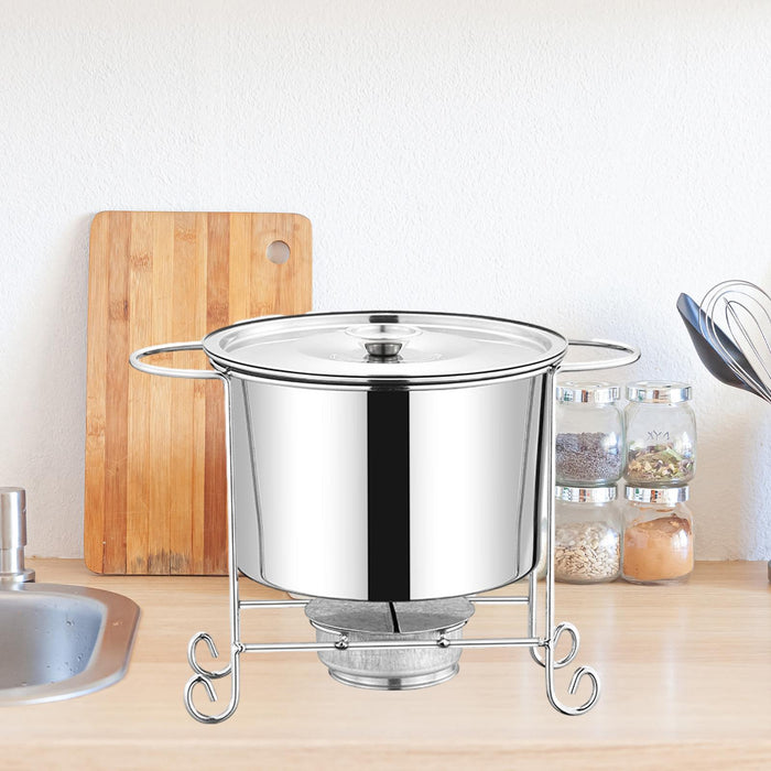 Stock Pot Round with Lid Hotpot Pot for Party Restaurant Pasta, Noodles, Egg without Handle