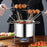 Stock Pot Round with Lid Hotpot Pot for Party Restaurant Pasta, Noodles, Egg without Handle