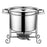 Stock Pot Round with Lid Hotpot Pot for Party Restaurant Pasta, Noodles, Egg with Handle