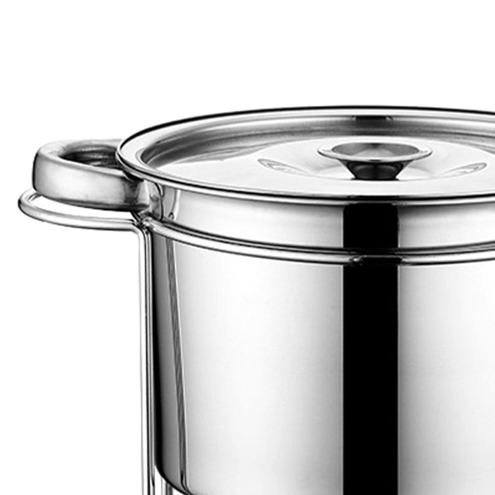 Stock Pot Round with Lid Hotpot Pot for Party Restaurant Pasta, Noodles, Egg with Handle