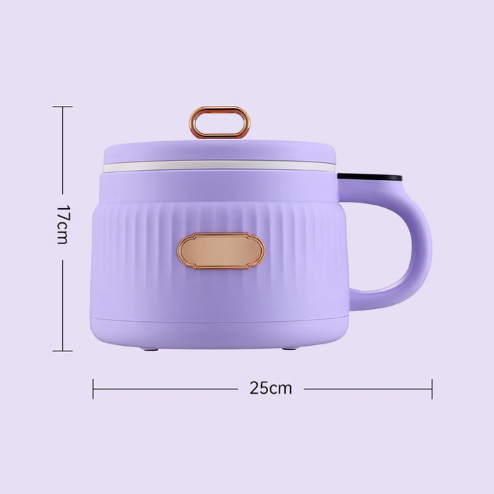 1.6L Rice Cooker Multifunctional Nonstick Pot for Oatmeal Stews 1-2 Person