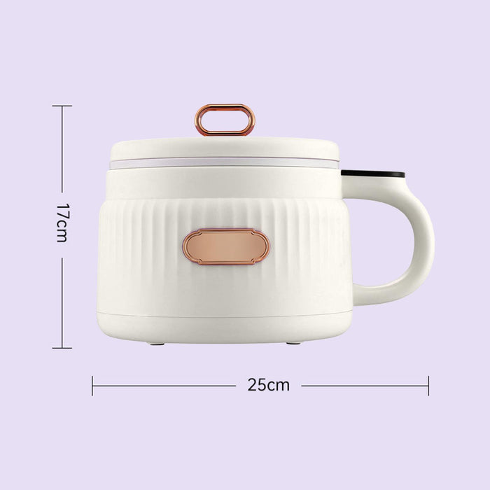 1.6L Rice Cooker Multifunctional Nonstick Pot for Oatmeal Stews 1-2 Person