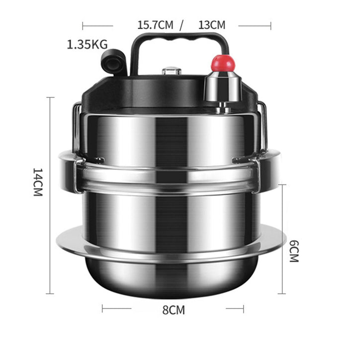 Stainless Steel Pressure Cooker for Commercial Kitchen Gas or Electric 0.8L