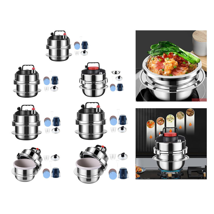 Stainless Steel Pressure Cooker for Commercial Kitchen Gas or Electric 0.8L