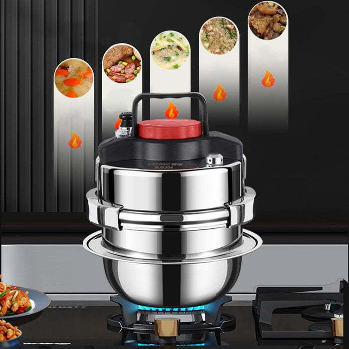 Stainless Steel Pressure Cooker for Commercial Kitchen Gas or Electric 0.8L