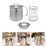 Stainless Steel Deep Fryer Pot with Lid for Oils Storage Onion Rings Boiling 1.5L