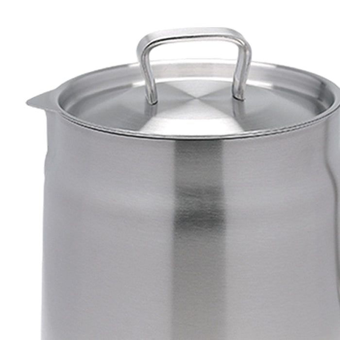 Stainless Steel Deep Fryer Pot with Lid for Oils Storage Onion Rings Boiling 1.5L