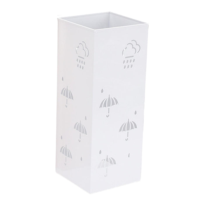 Umbrella Rack Storage Bin Square Umbrella Holder for Folding Umbrellas Canes white