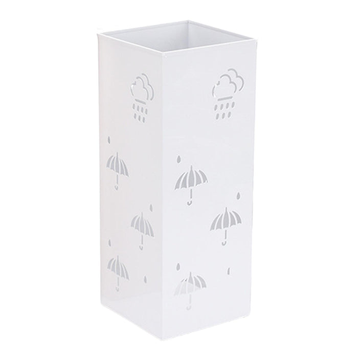 Umbrella Rack Storage Bin Square Umbrella Holder for Folding Umbrellas Canes white