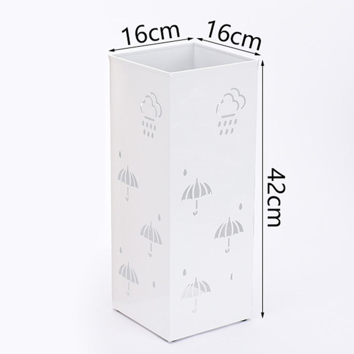 Umbrella Rack Storage Bin Square Umbrella Holder for Folding Umbrellas Canes white