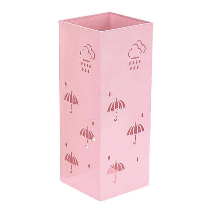 Umbrella Rack Storage Bin Square Umbrella Holder for Folding Umbrellas Canes pink