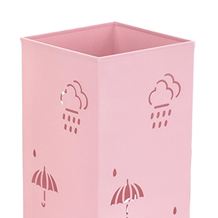 Umbrella Rack Storage Bin Square Umbrella Holder for Folding Umbrellas Canes pink