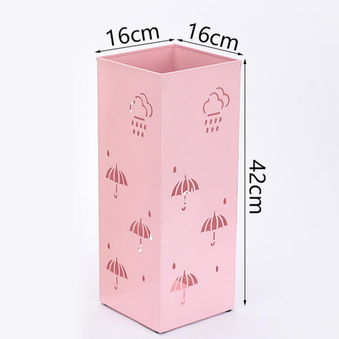 Umbrella Rack Storage Bin Square Umbrella Holder for Folding Umbrellas Canes pink