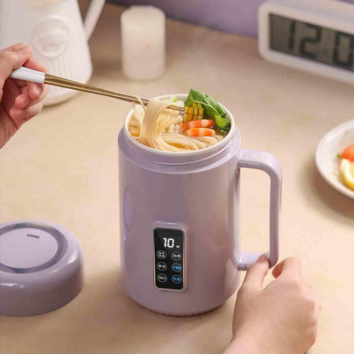 1L Rice Cooker Multipurpose Portable Electric Pot for Kithcen Household Meat Purple