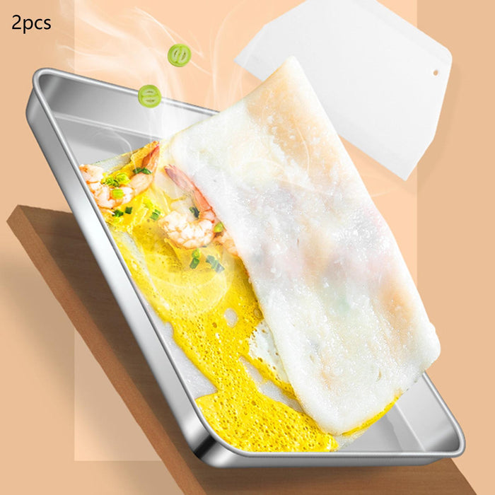 Stainless Steel Nonstick Easy to Clean Baking Sheet for Party Kitchen Baking 22.8cmx14.8cmx1.2cm