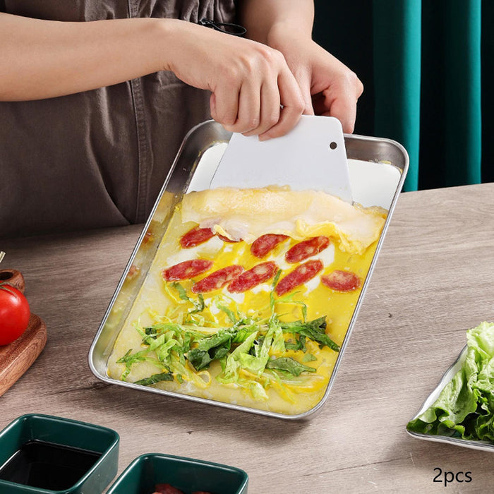 Stainless Steel Nonstick Easy to Clean Baking Sheet for Party Kitchen Baking 22.8cmx14.8cmx1.2cm