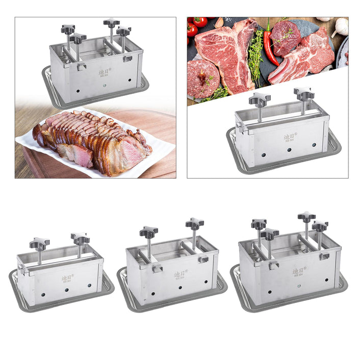 Stainless Steel Ham Meat Pressing Mold Box for Kitchen Tool Hamburger Making 1kg