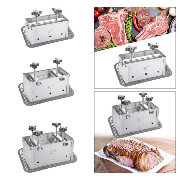 Stainless Steel Ham Meat Pressing Mold Box for Kitchen Tool Hamburger Making 1kg