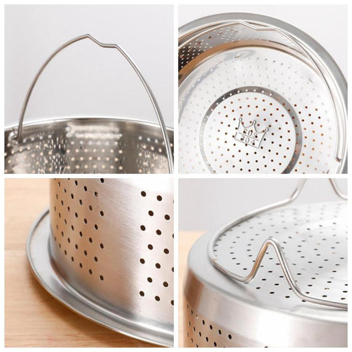 Veggie Steamer Basket Strainer Steamer Insert for Dumpling Dumplings Chicken 13.8x8cm