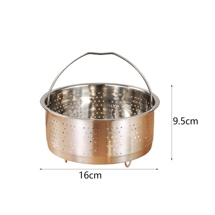 Veggie Steamer Basket Strainer Steamer Insert for Dumpling Dumplings Chicken 17.5x9.5cm