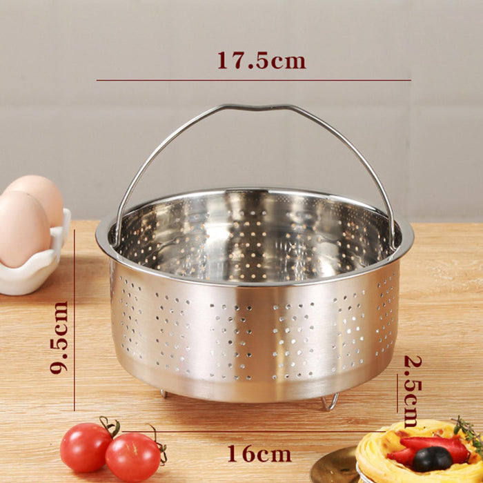 Veggie Steamer Basket Strainer Steamer Insert for Dumpling Dumplings Chicken 17.5x9.5cm