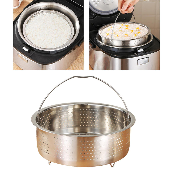 Veggie Steamer Basket Strainer Steamer Insert for Dumpling Dumplings Chicken 22x9.5cm