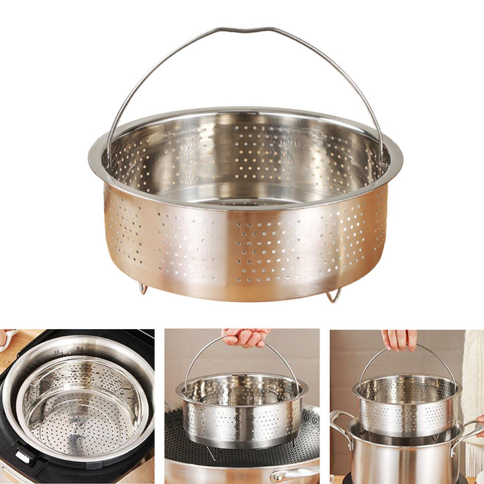 Veggie Steamer Basket Strainer Steamer Insert for Dumpling Dumplings Chicken 22x9.5cm