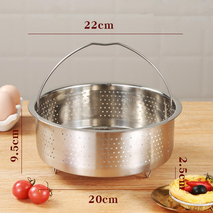 Veggie Steamer Basket Strainer Steamer Insert for Dumpling Dumplings Chicken 22x9.5cm