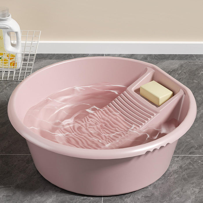 Washboard Basin Convenient Pp Cleaning Basin for Blouses Socks T Shirts Pink