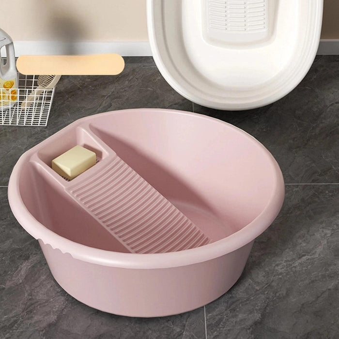 Washboard Basin Convenient Pp Cleaning Basin for Blouses Socks T Shirts Pink